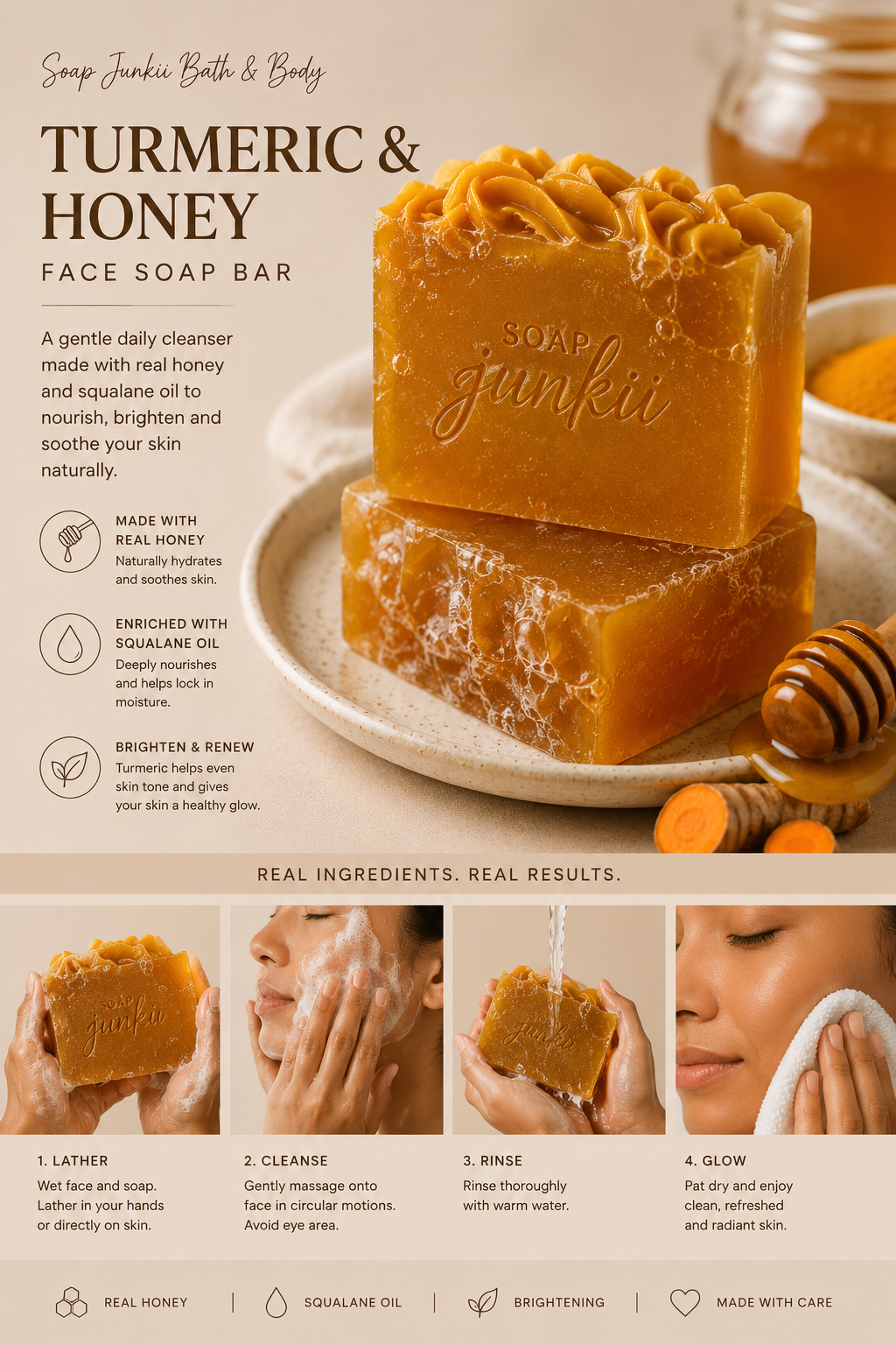 Turmeric + Honey Face Bar