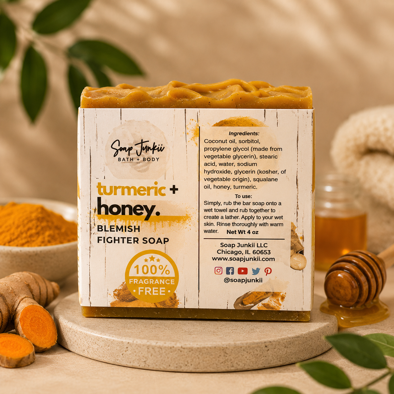 Turmeric + Honey Face Bar